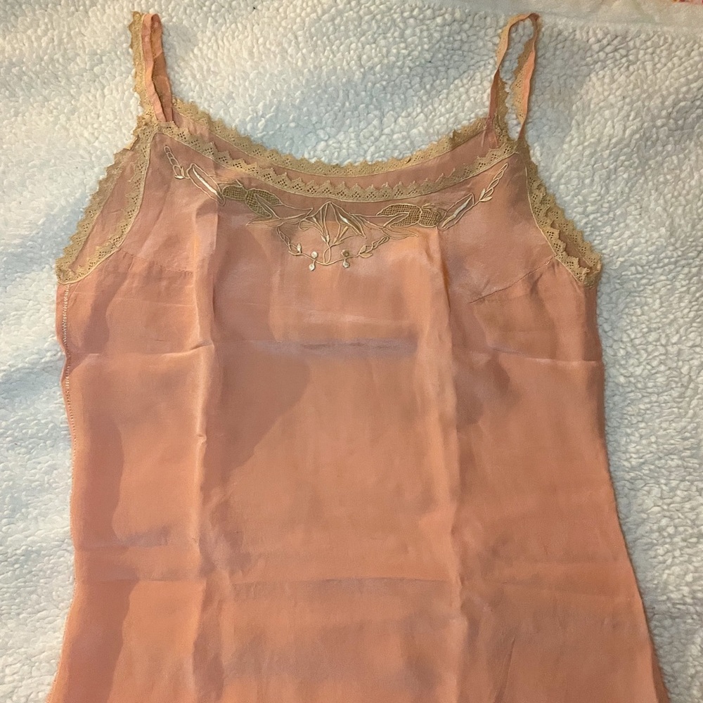 Homemade vintage pink tank top!!